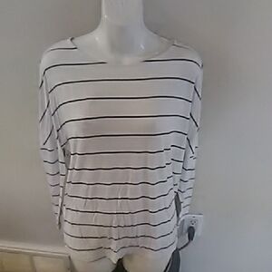 YES2⃣FOR💲1⃣▶▶Striped Women's Top Bust 50 Loose Fit Stretches